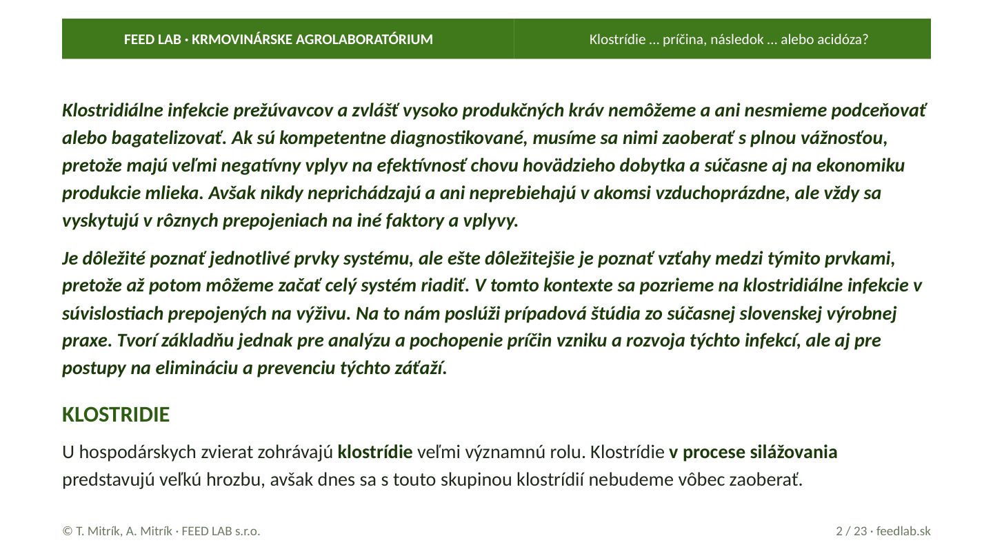 Klostrídie … príčina, následok … alebo acidóza? – strana 2