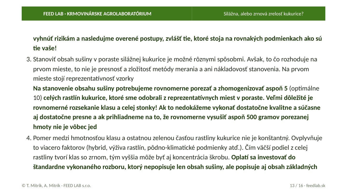 Silážna, alebo zrnová zrelosť kukurice? – strana 13