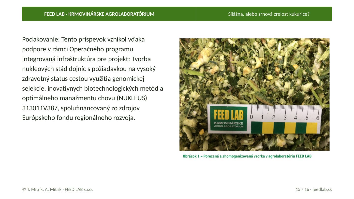 Silážna, alebo zrnová zrelosť kukurice? – strana 15