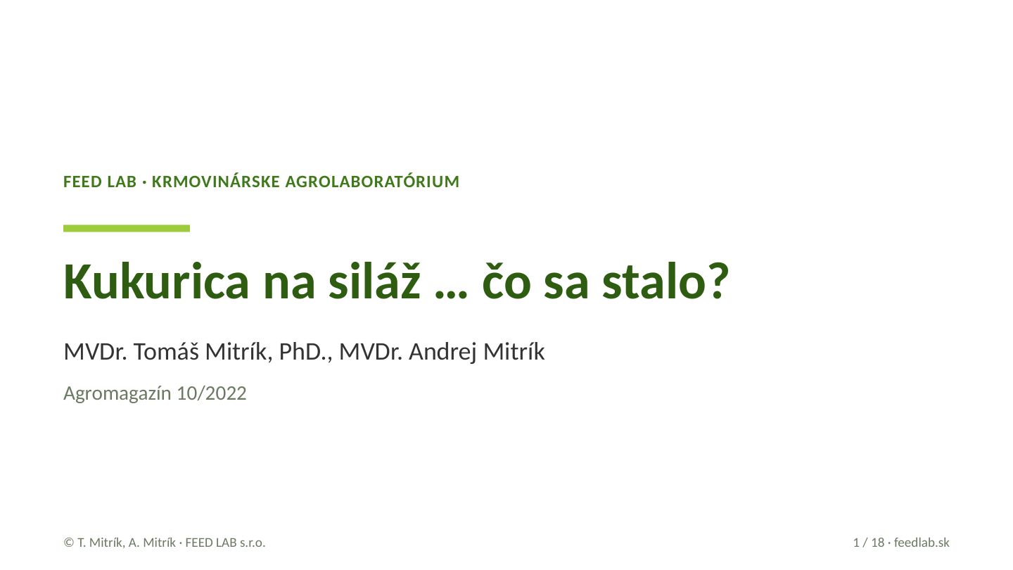 Kukurica na siláž … čo sa stalo? – strana 1