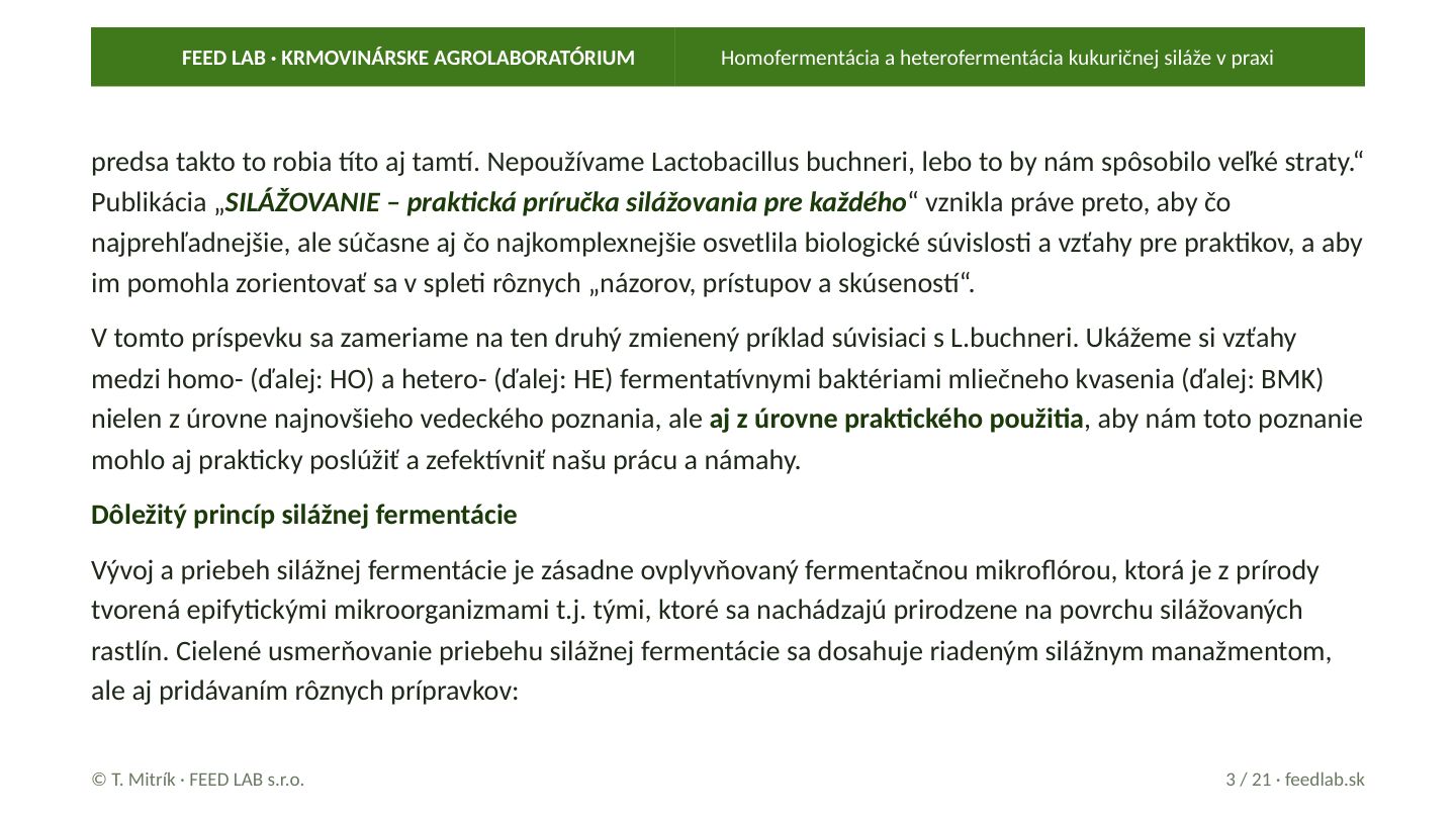 Homofermentácia a heterofermentácia kukuričnej siláže v praxi – strana 3