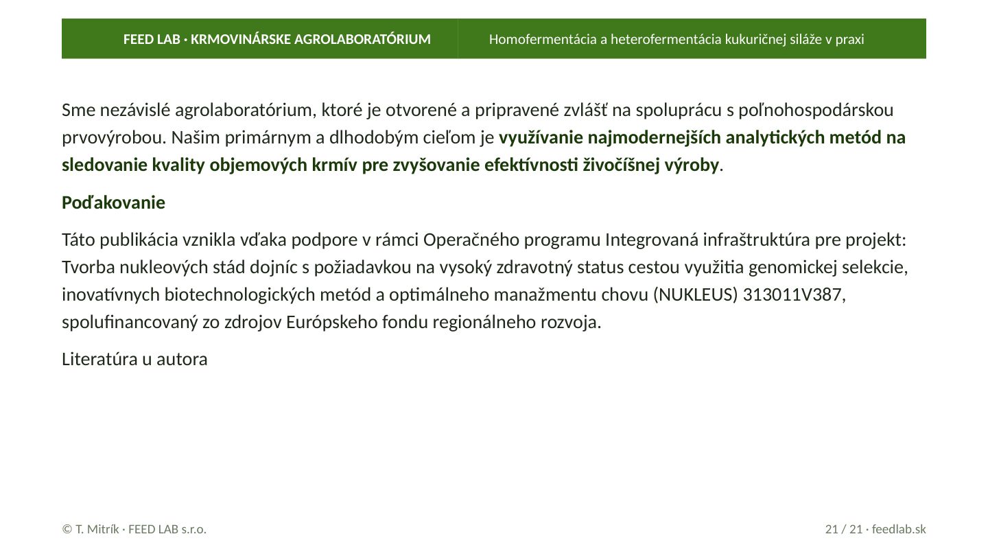 Homofermentácia a heterofermentácia kukuričnej siláže v praxi – strana 21