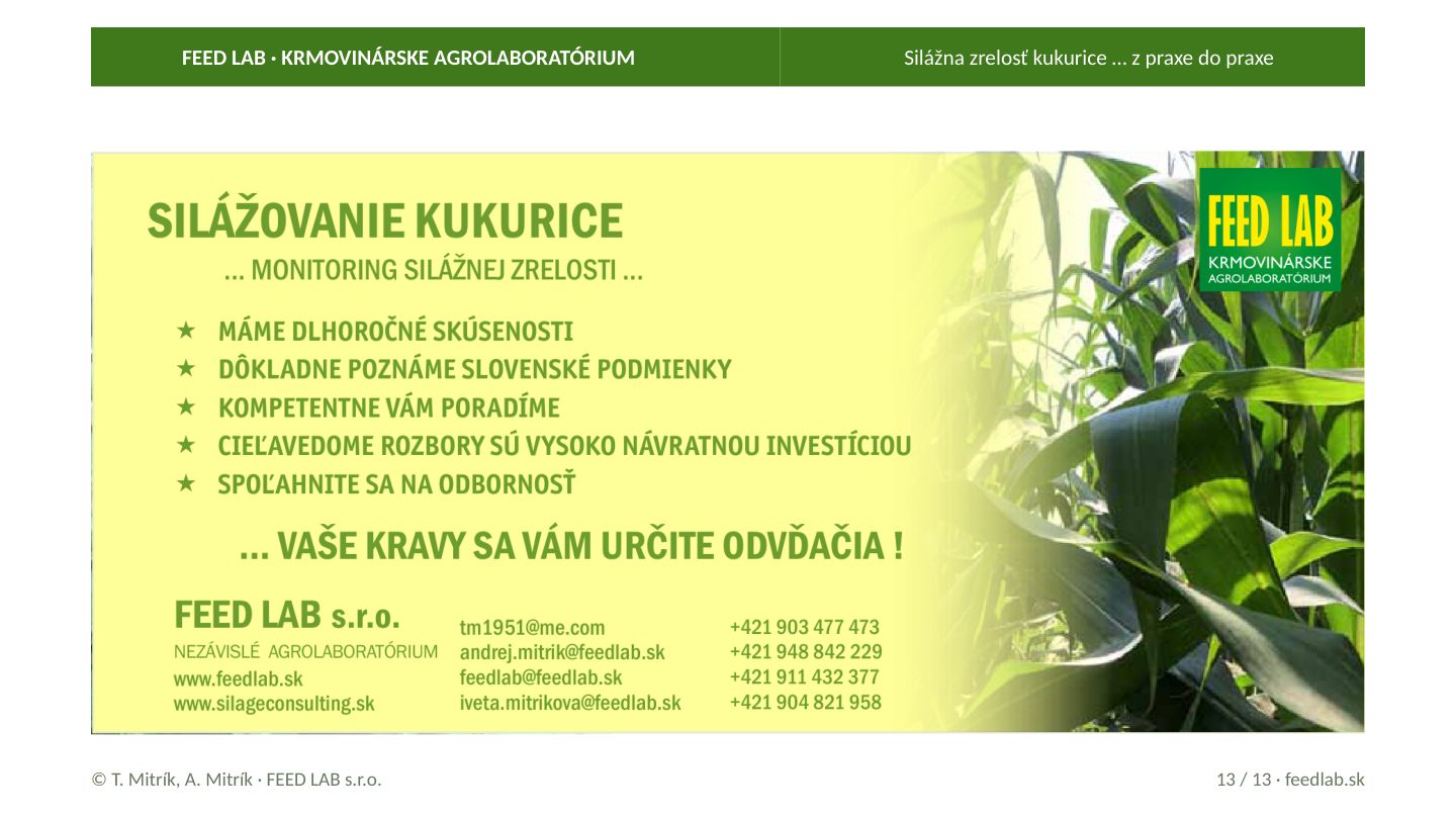 Silážna zrelosť kukurice … z praxe do praxe – strana 13