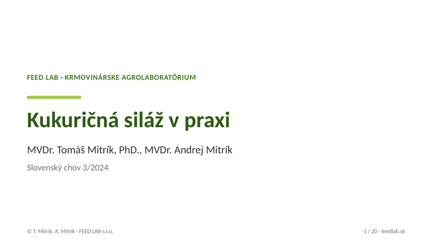 Kukuričná siláž v praxi – strana 1