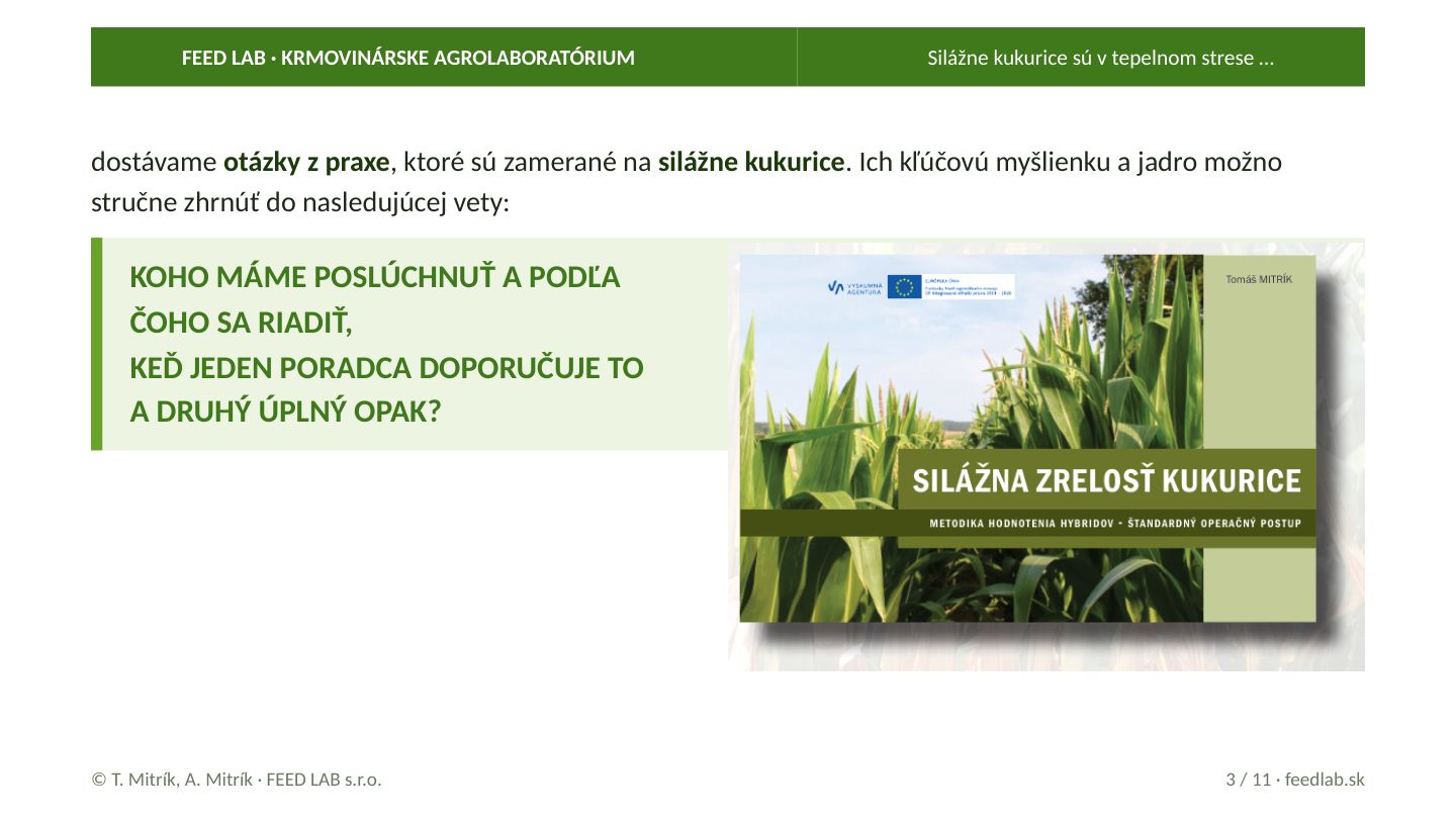 Silážne kukurice sú v tepelnom strese … – strana 3