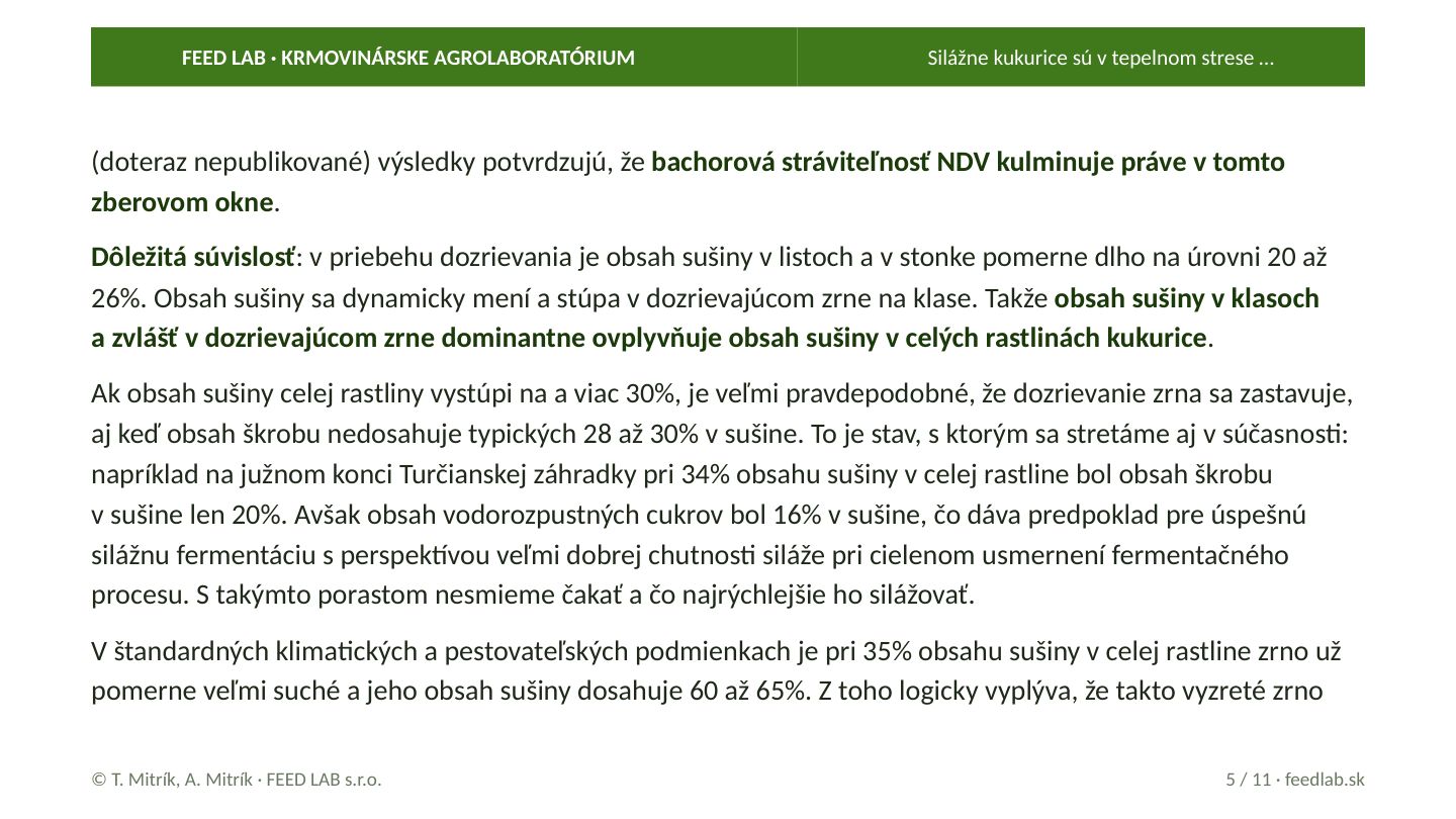Silážne kukurice sú v tepelnom strese … – strana 5
