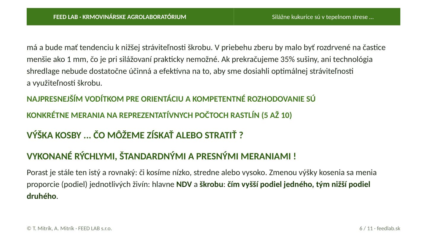 Silážne kukurice sú v tepelnom strese … – strana 6
