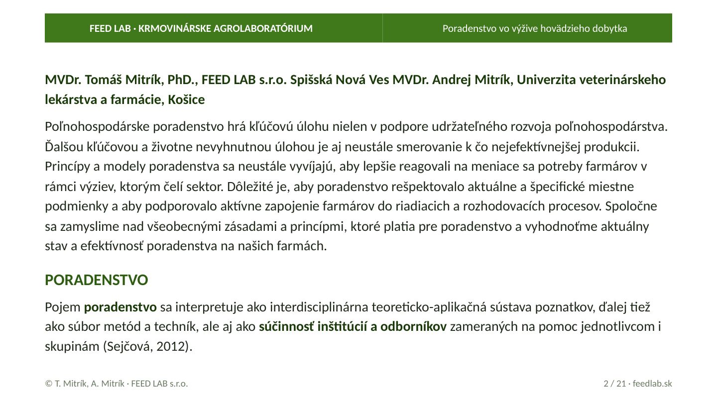 Poradenstvo vo výžive hovädzieho dobytka – strana 2