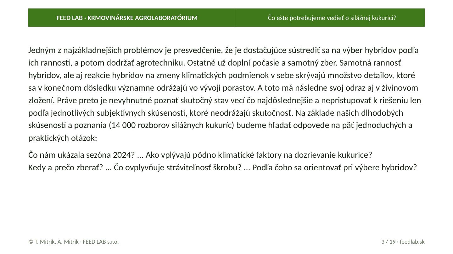 Čo ešte potrebujeme vedieť o silážnej kukurici? – strana 3