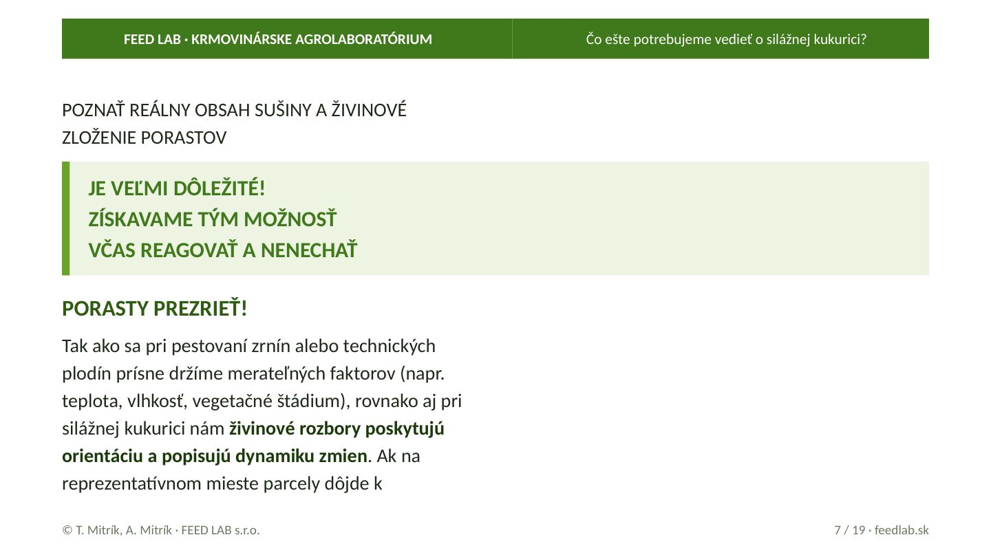 Čo ešte potrebujeme vedieť o silážnej kukurici? – strana 7
