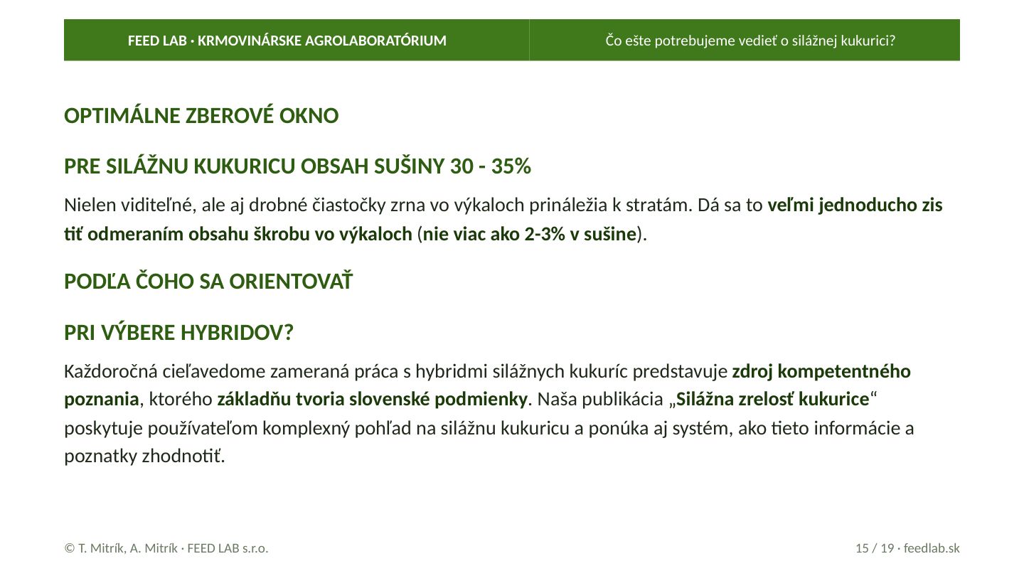 Čo ešte potrebujeme vedieť o silážnej kukurici? – strana 15