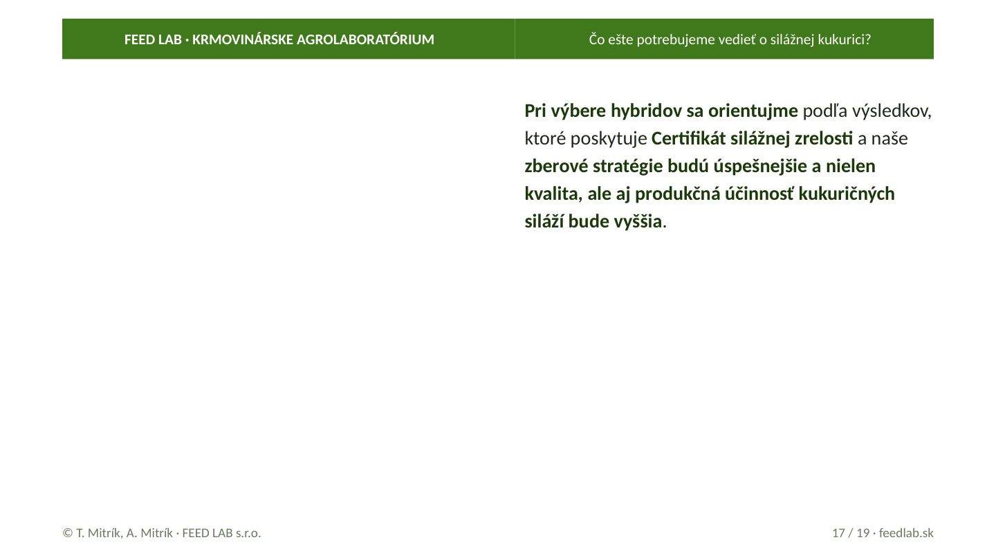 Čo ešte potrebujeme vedieť o silážnej kukurici? – strana 17